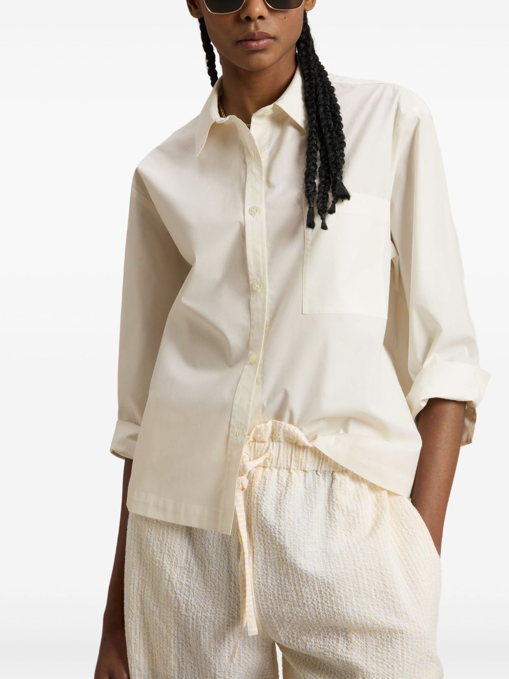 Woolrich Pure cotton poplin shirt Shirts Woolrich Light Gray
