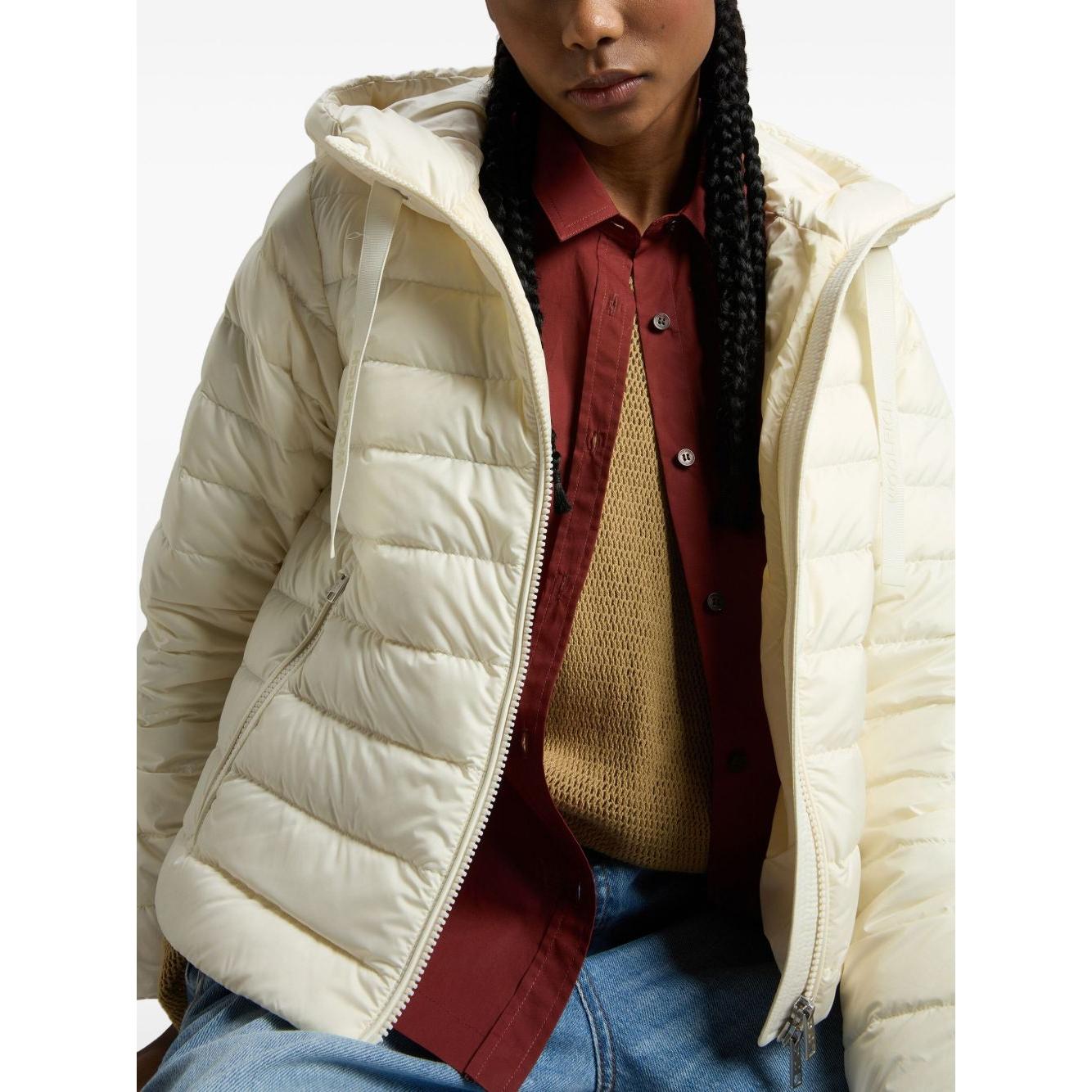 Woolrich Women's Padded Microfiber Jacket White Jackets Woolrich Gray
