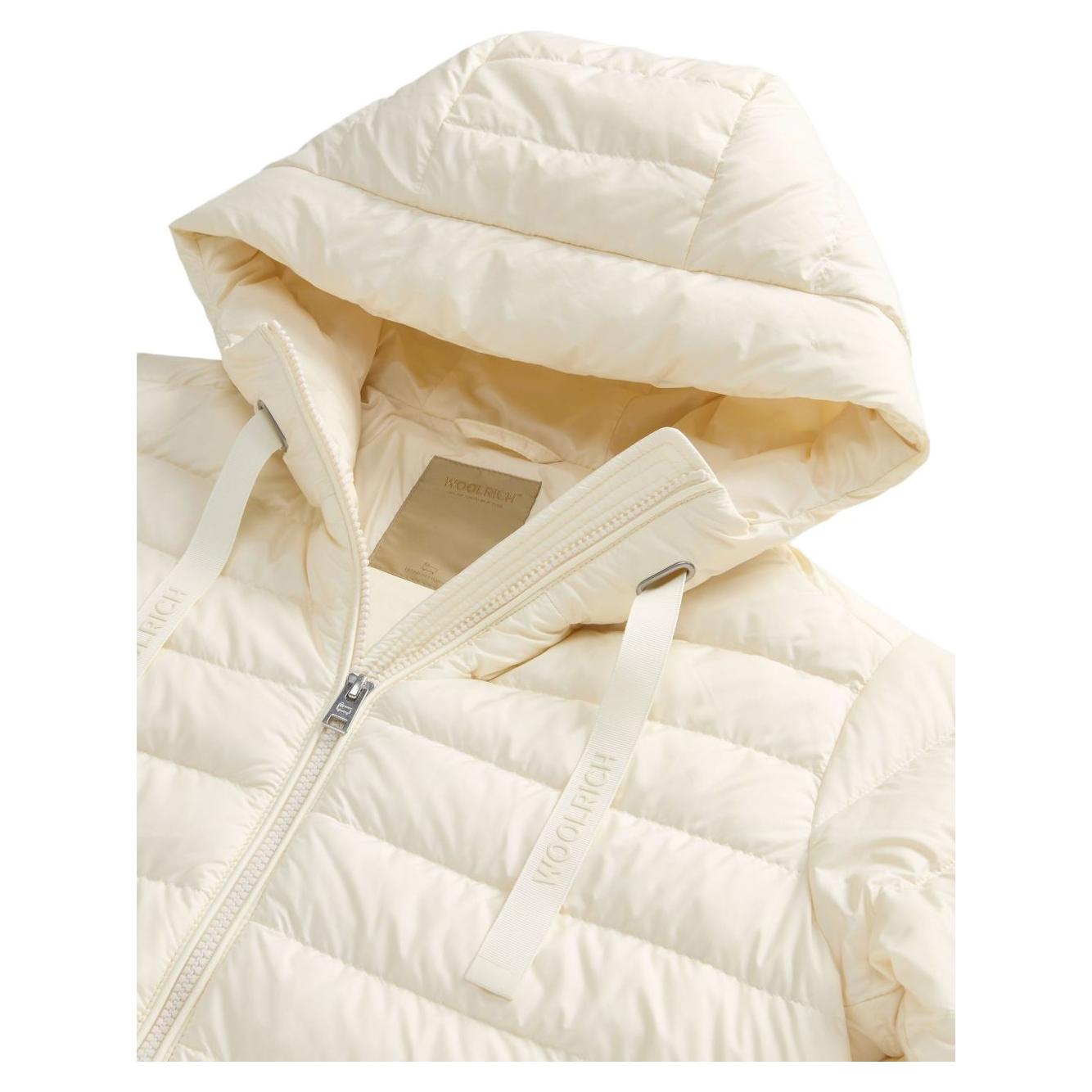 Woolrich Women's Padded Microfiber Jacket White Jackets Woolrich Light Gray