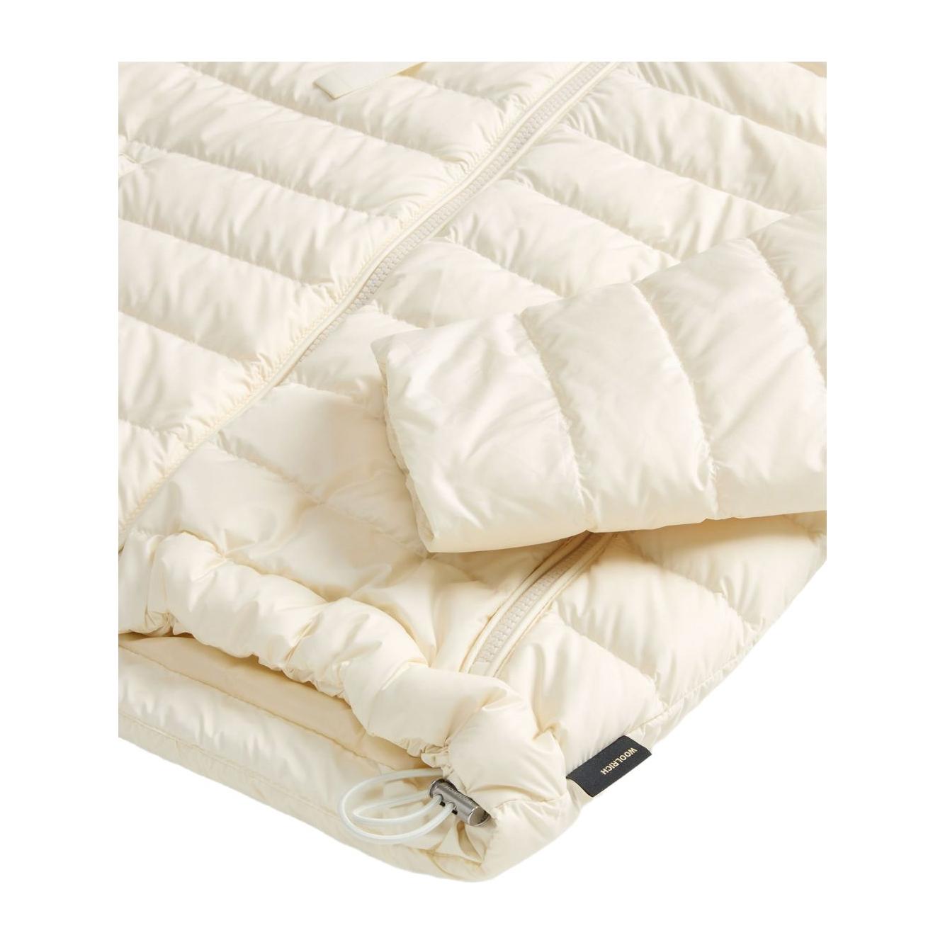Woolrich Women's Padded Microfiber Jacket White Jackets Woolrich Light Gray