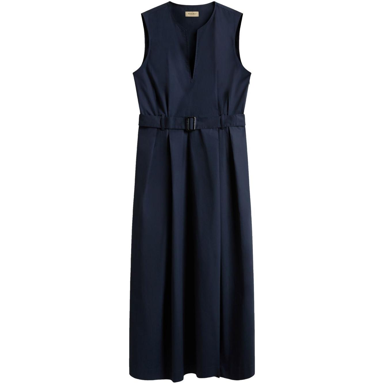 Woolrich Sleeveless dress in pure cotton poplin Dresses Woolrich Black