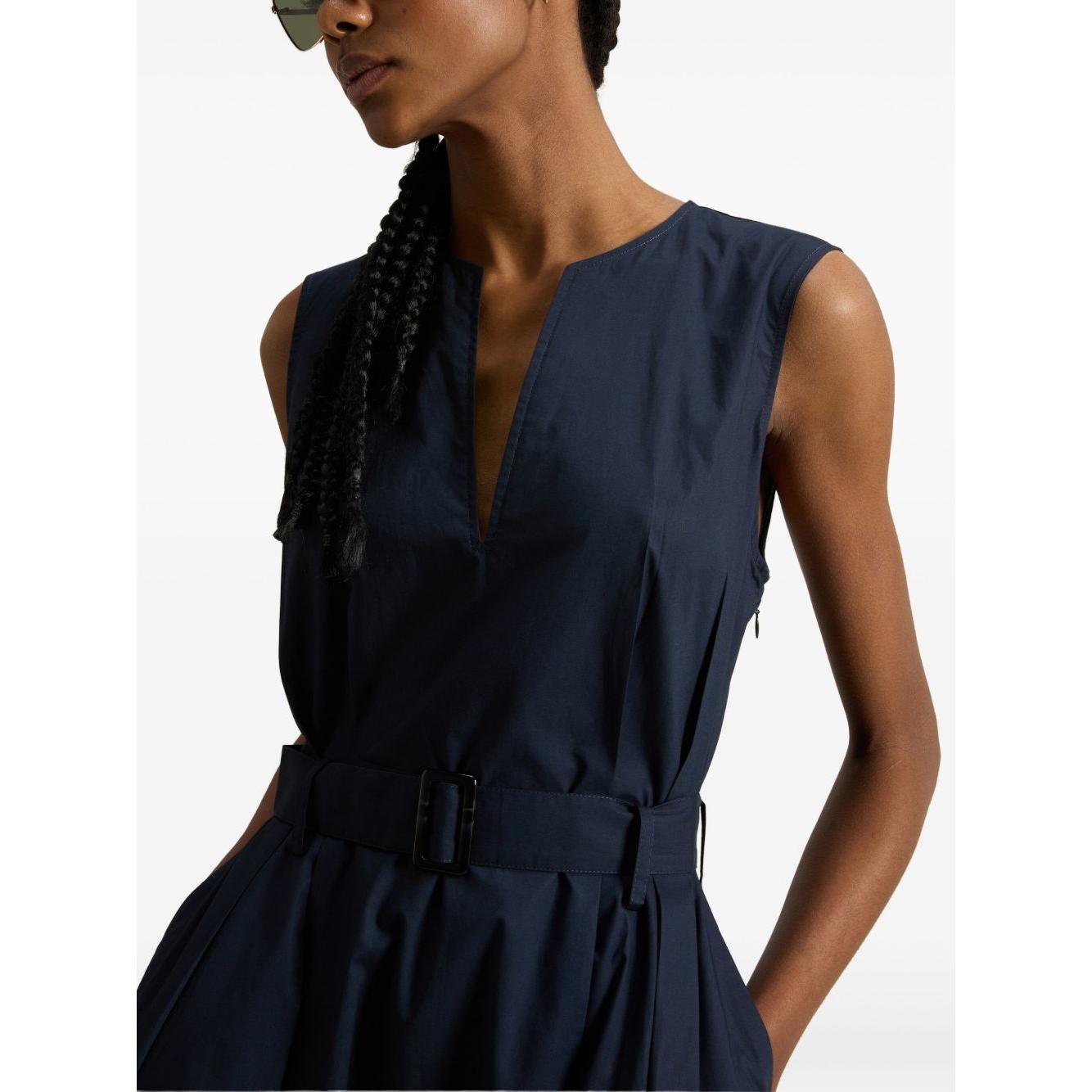 Woolrich Sleeveless dress in pure cotton poplin Dresses Woolrich Black