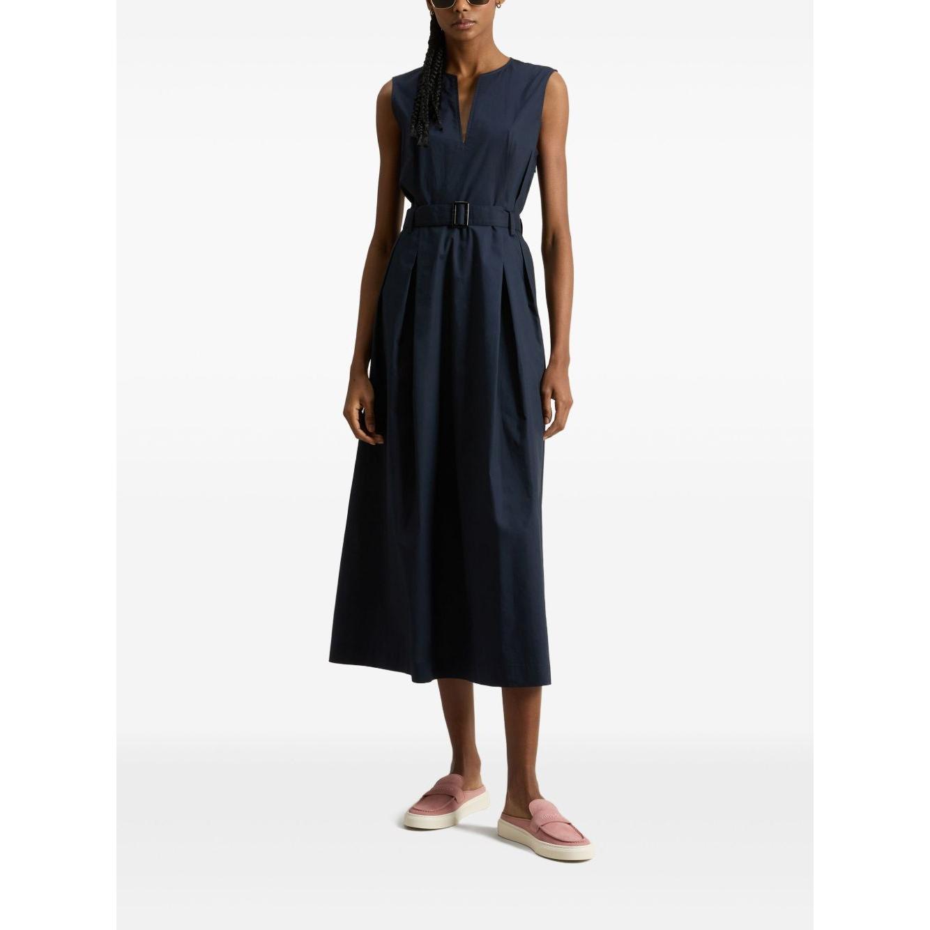 Woolrich Sleeveless dress in pure cotton poplin Dresses Woolrich Black