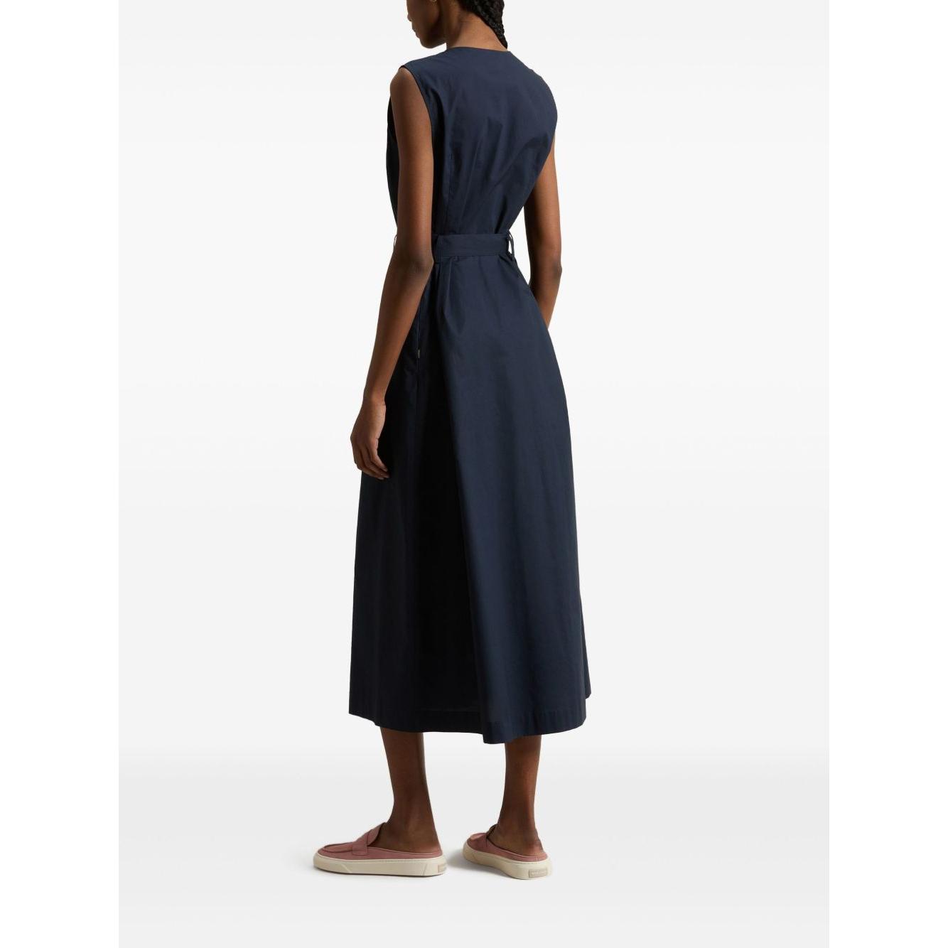 Woolrich Sleeveless dress in pure cotton poplin Dresses Woolrich Dark Slate Gray
