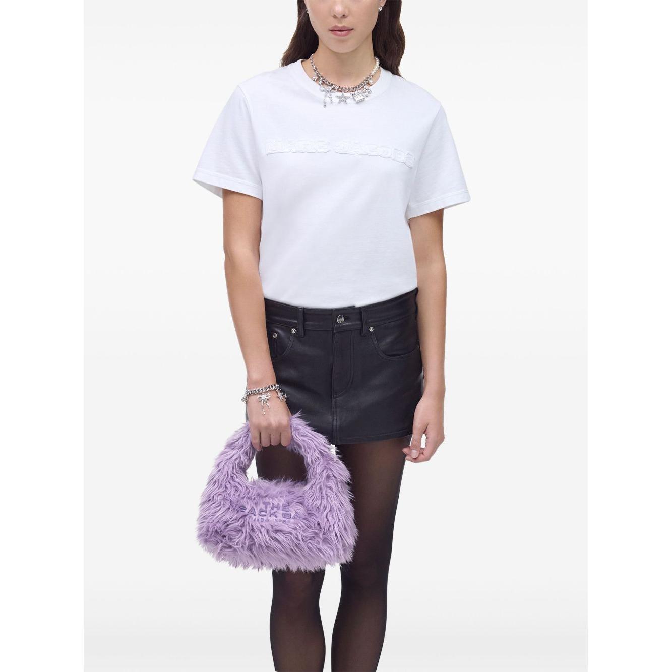 Marc Jacobs The Mini Faux Fur Sack Tote Bag Handbag Marc Jacobs White Smoke