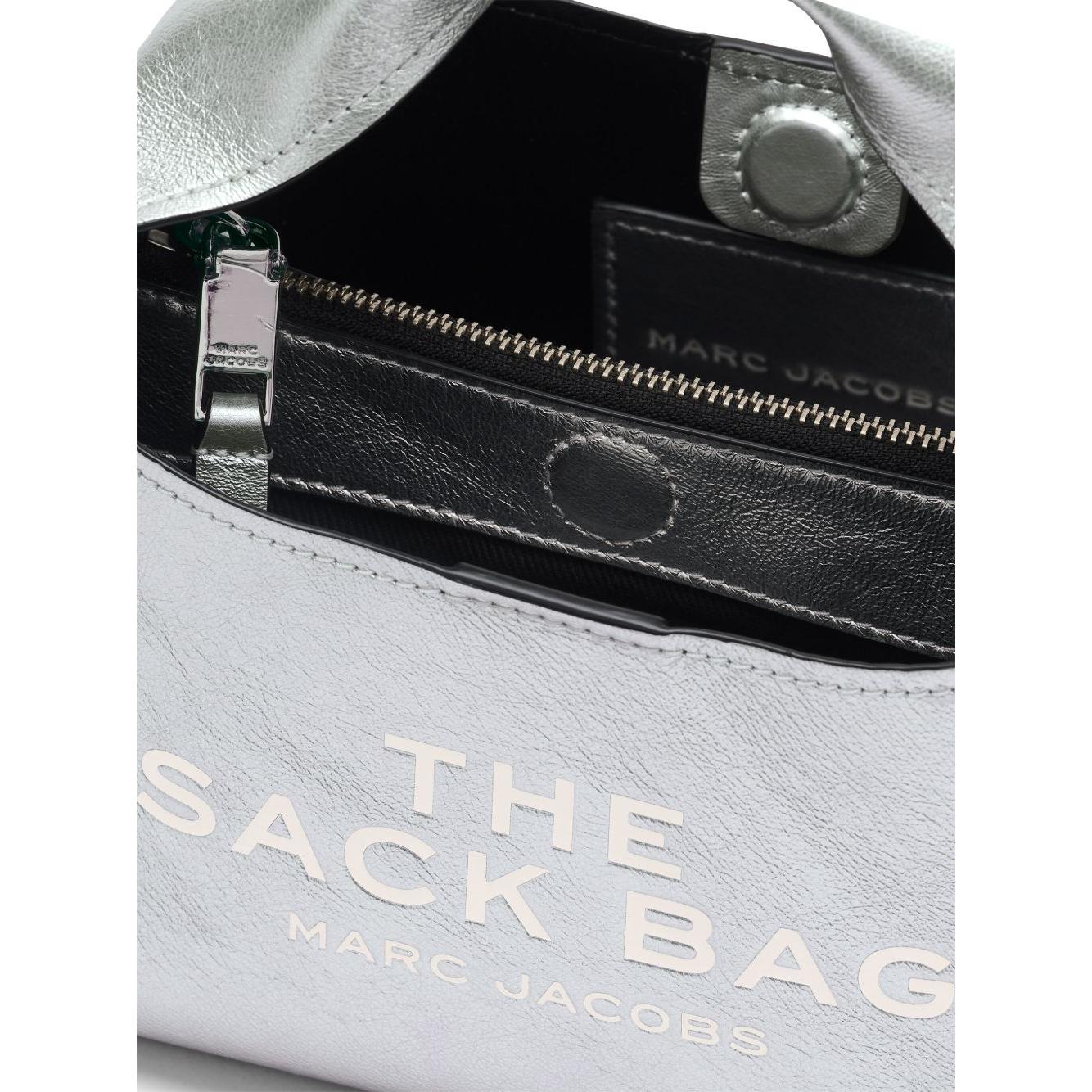 Marc Jacobs The Mini Metallic Sack Bag Handbag Marc Jacobs Black
