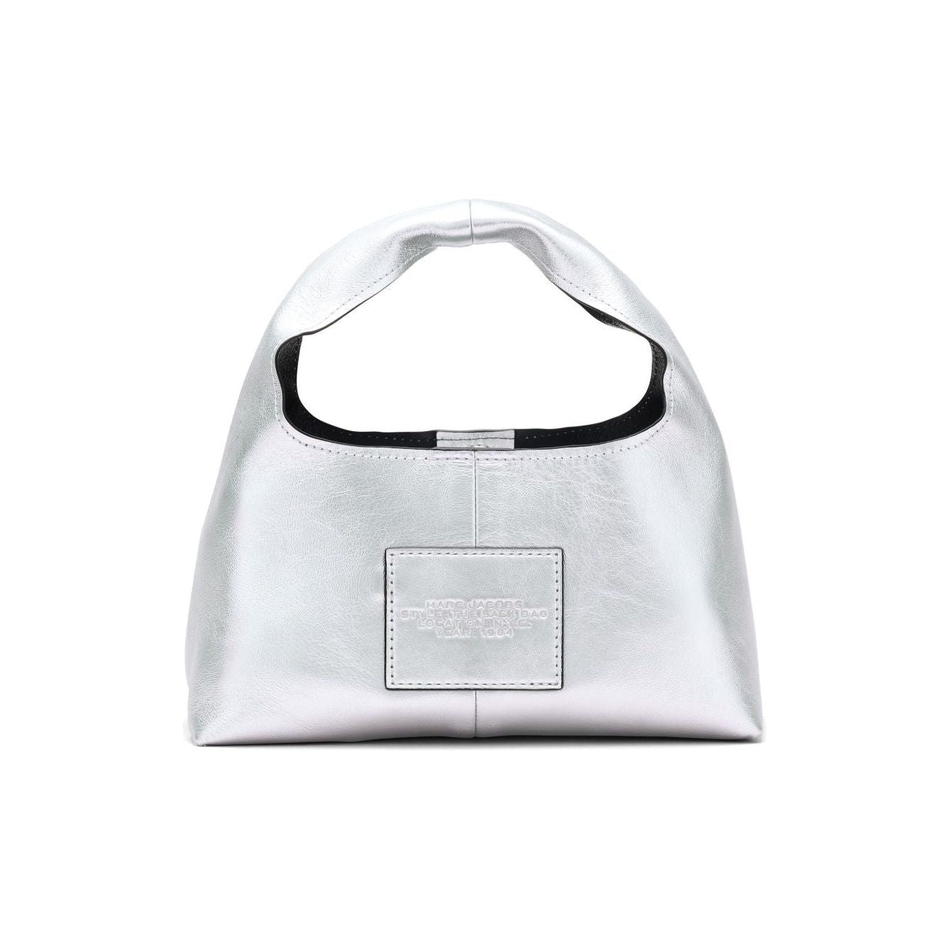Marc Jacobs The Mini Metallic Sack Bag Handbag Marc Jacobs Light Gray