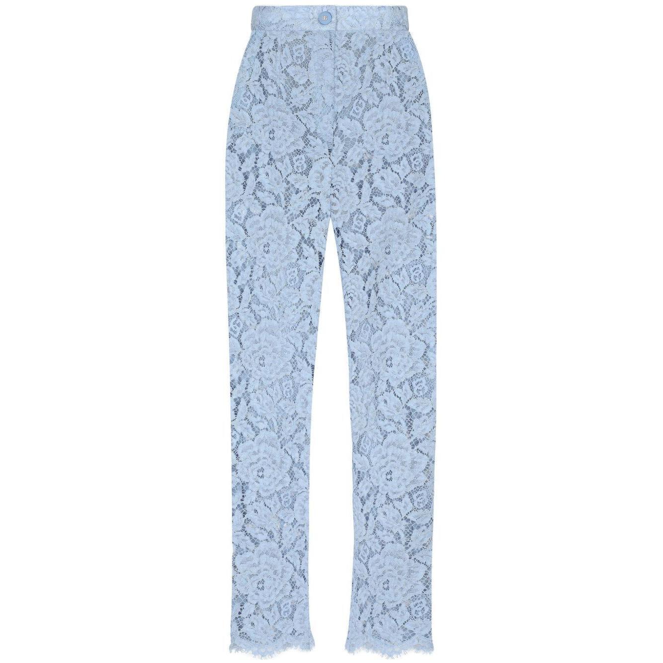 Dolce & Gabbana Embroidered Lace Trousers