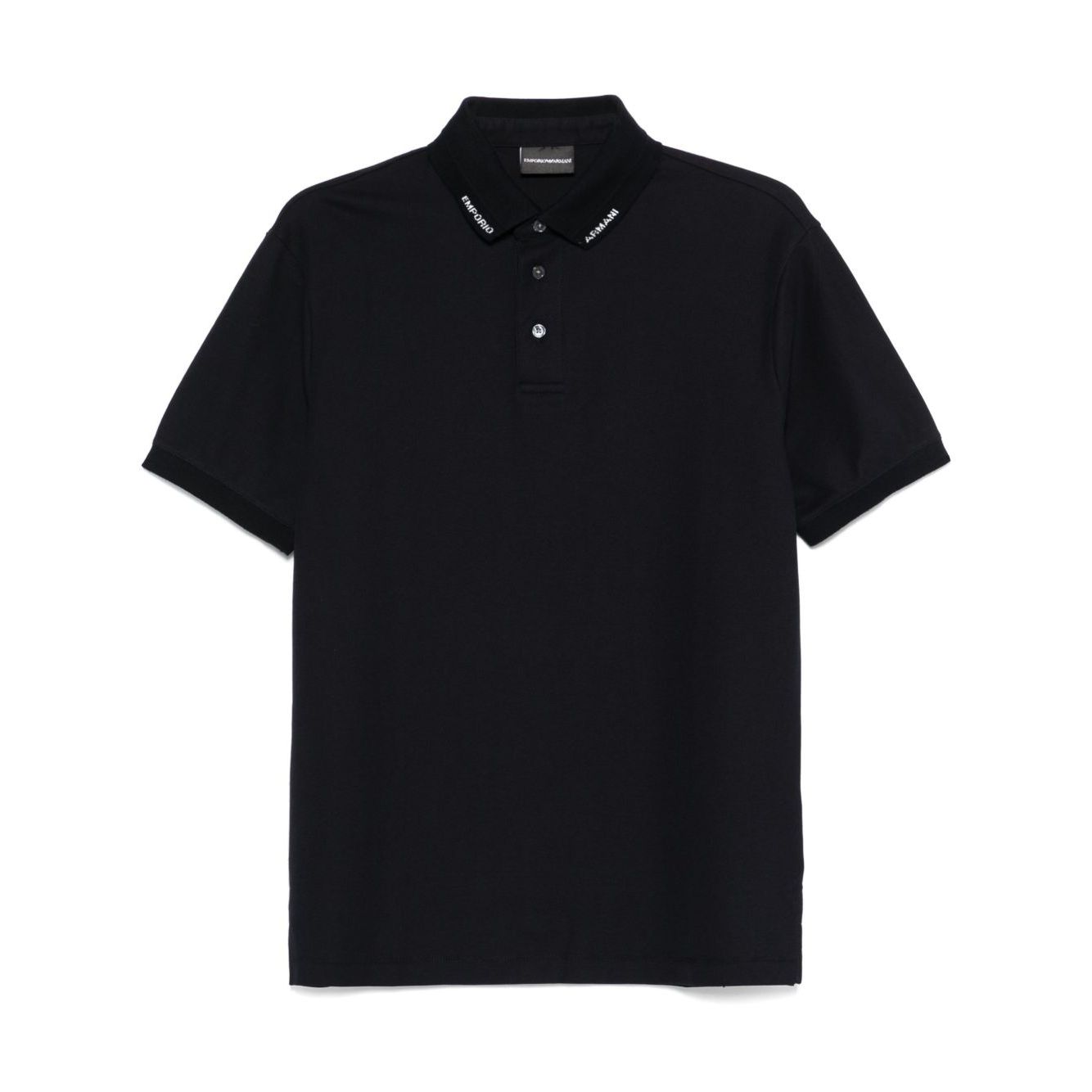 Emporio Armani Jersey polo with logo collar Topwear