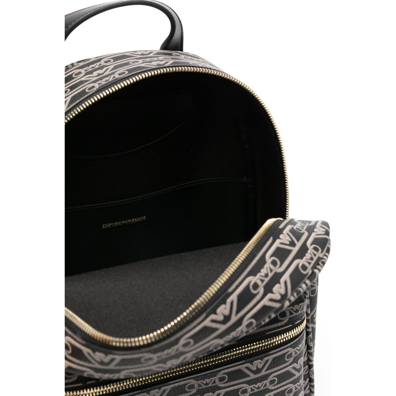 Emporio Armani logo-print Backpack Backpacks Emporio Armani Black
