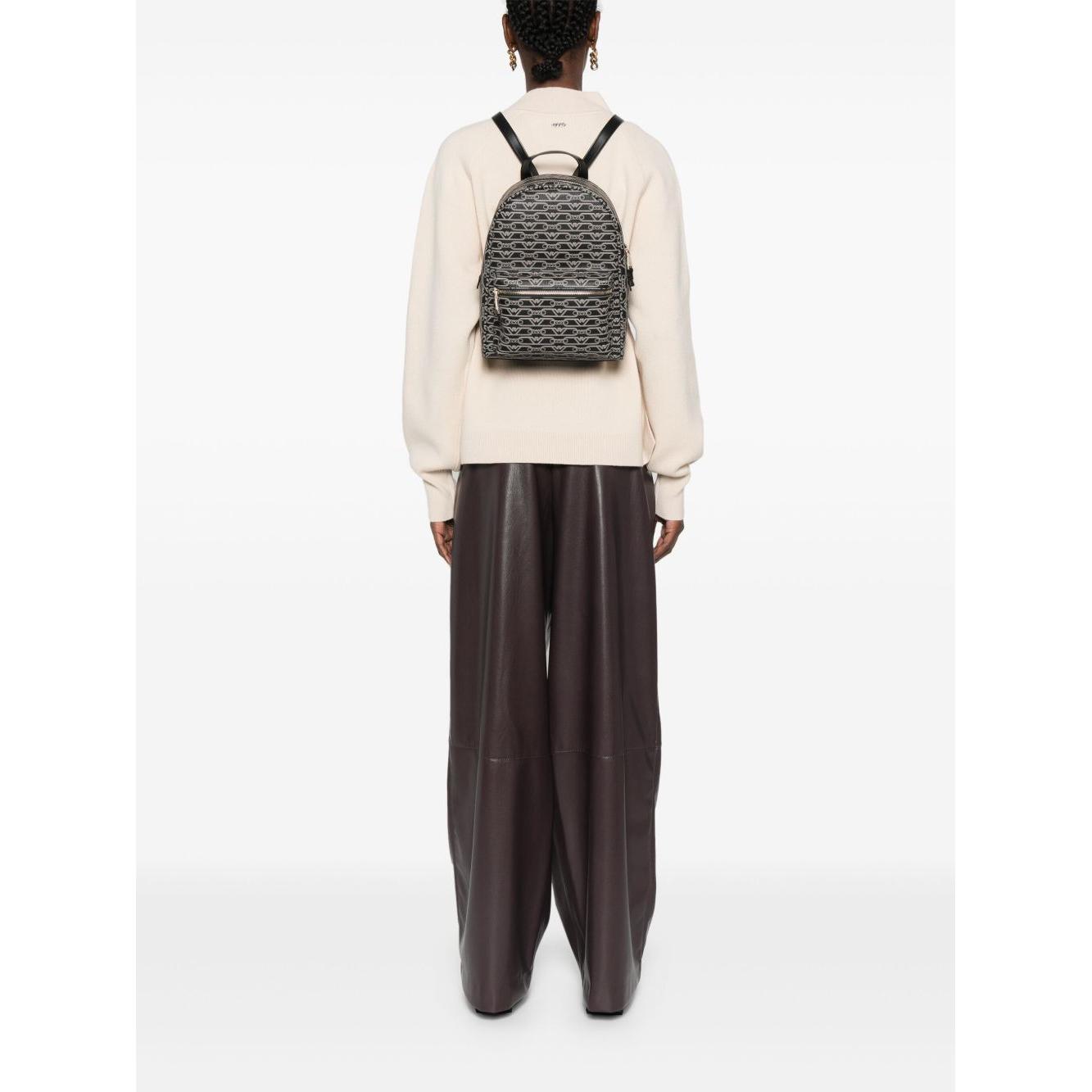 Emporio Armani logo-print Backpack Backpacks Emporio Armani White Smoke