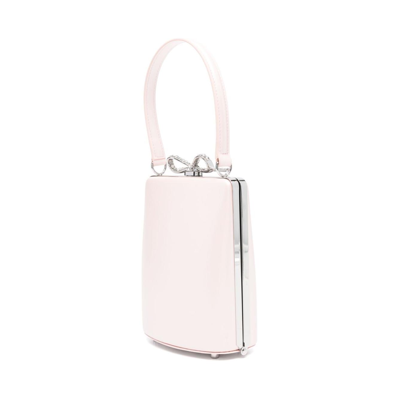 Self-Portrait bow-detail tote bag Shoulder Self-Portrait Misty Rose