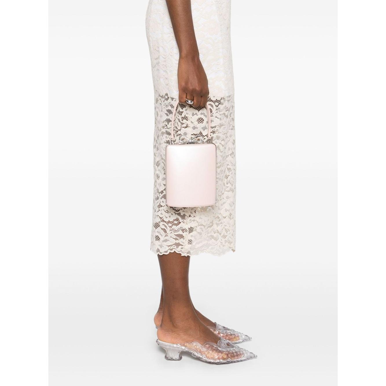 Self-Portrait bow-detail tote bag Shoulder Self-Portrait White Smoke
