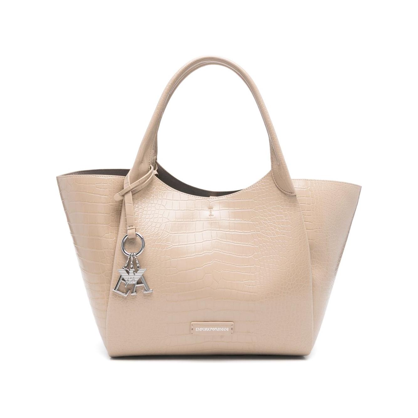 Emporio Armani Shopper bag with logo charm