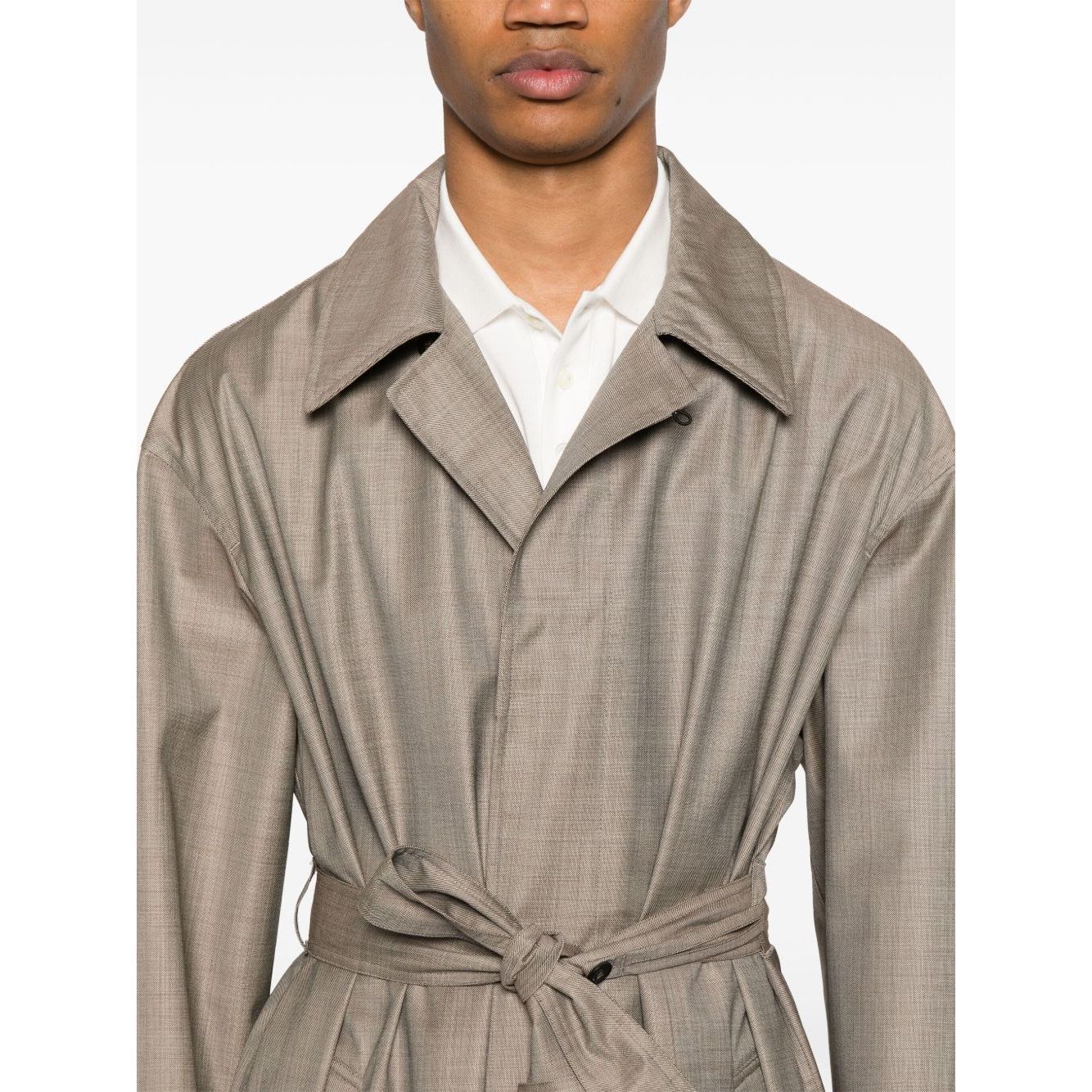 Emporio Armani virgin-wool trench coat Jackets