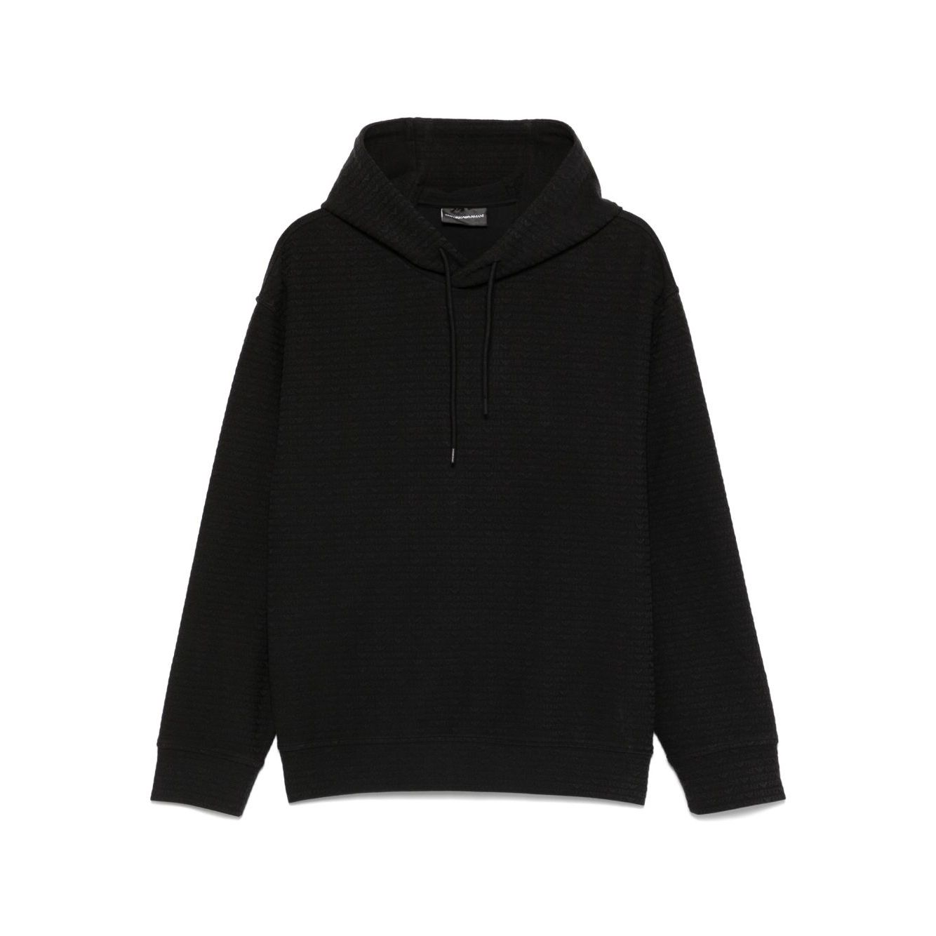 Emporio Armani logo embroidered hoodie Topwear