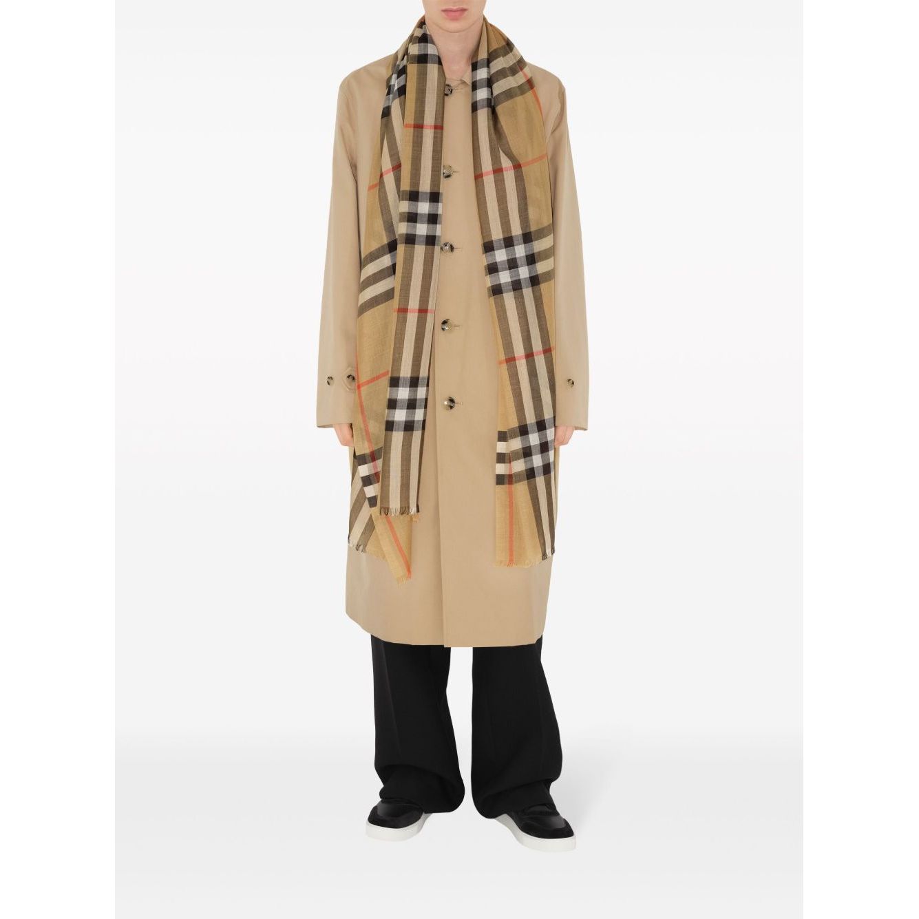 Burberry Check wool and silk scarf Scarves Hats & Gloves