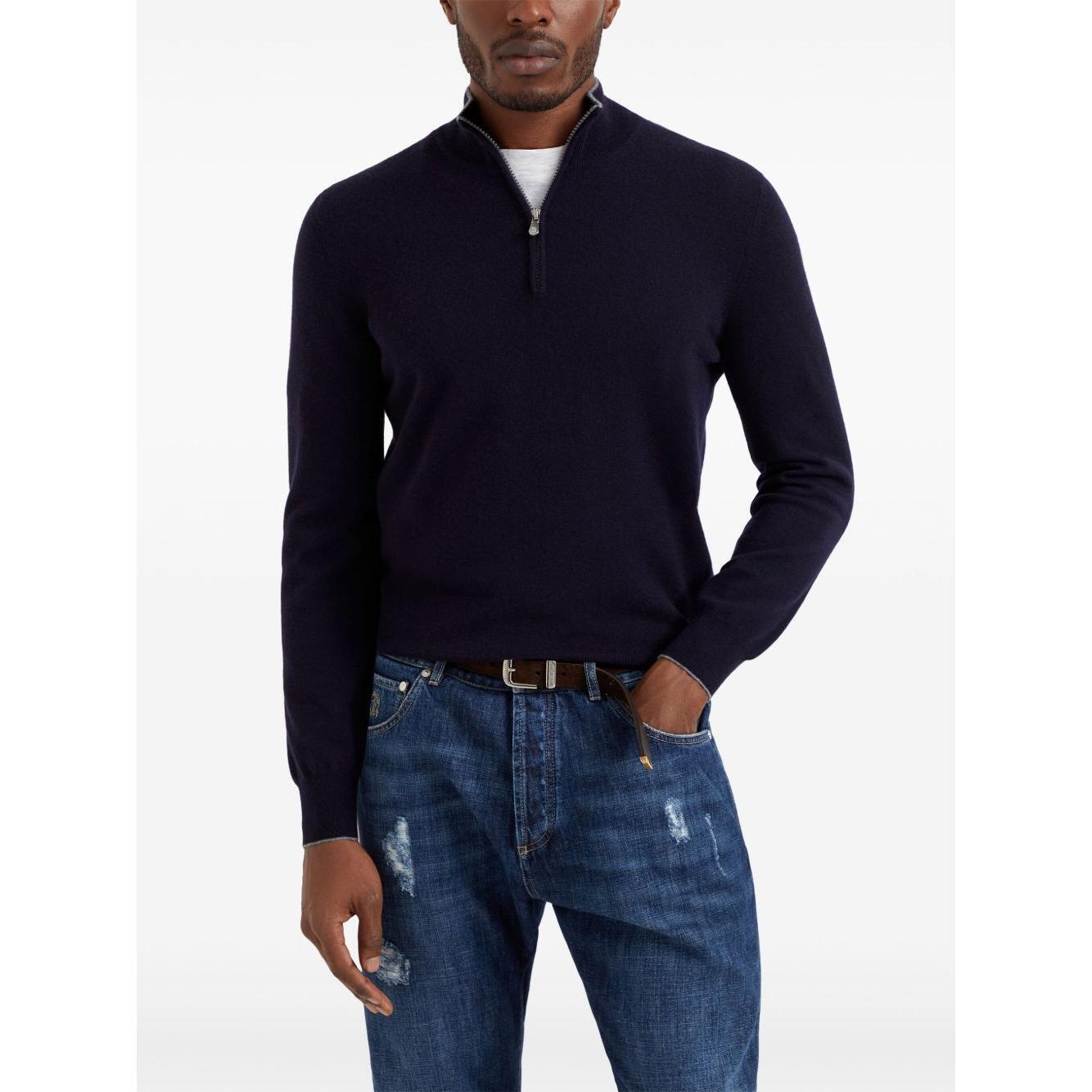 Brunello Cucinelli Sweaters Blue M2200124CW425-AI25