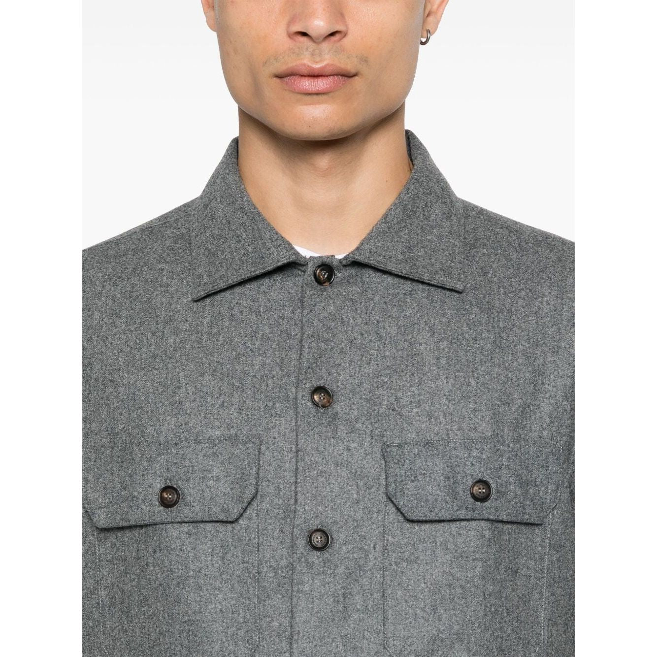 Brunello Cucinelli Shirts Grey M038P0720C003-AI25
