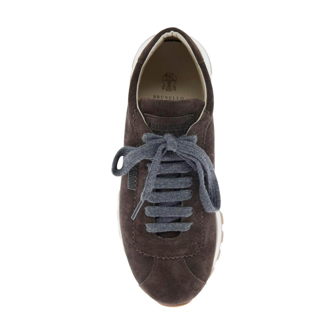 Brunello Cucinelli Suede runners with shiny tab MZSFG2110PC7284-AI25