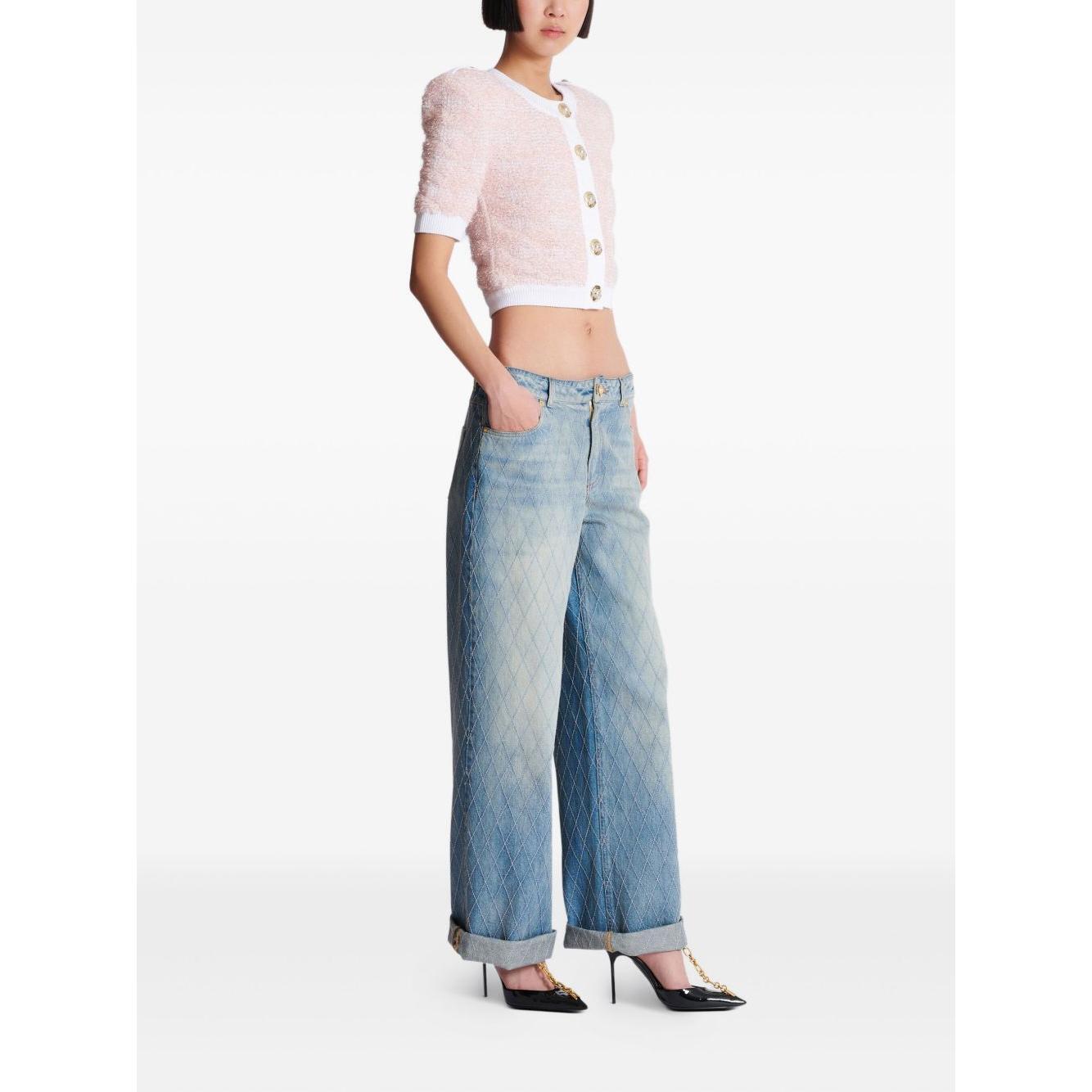 Balmain Cropped cardigan FF1KL235KI72OIN-AI25