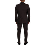 Dolce & Gabbana Bordeaux MARTINI Striped Slim Fit 2 Piece Suit KOS1928 - 48