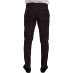 Dolce & Gabbana Bordeaux MARTINI Striped Slim Fit 2 Piece Suit KOS1928 - 48