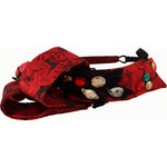 Dolce & Gabbana Cherry Silk Crystal Bow Logo Diadem Tiara Headband SMY100844