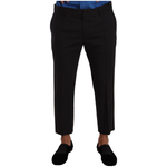 Dolce & Gabbana Elegant Cropped Wool Stretch Pants Dolce & Gabbana Black