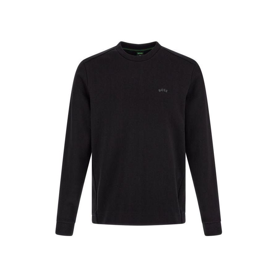 Hugo Boss Elegant Black Cotton Round Neck Sweatshirt 4063534376382