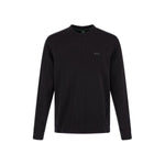 Hugo Boss Elegant Black Cotton Round Neck Sweatshirt 4063534376382