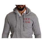 Hackett Gray Full Zip Hooded Cotton Sweatshirt Sweater KOS1978 - 46