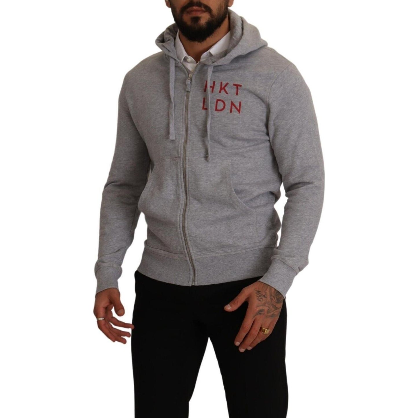 Elegant Hackett Full Zip Hooded Sweater Hackett Dim Gray