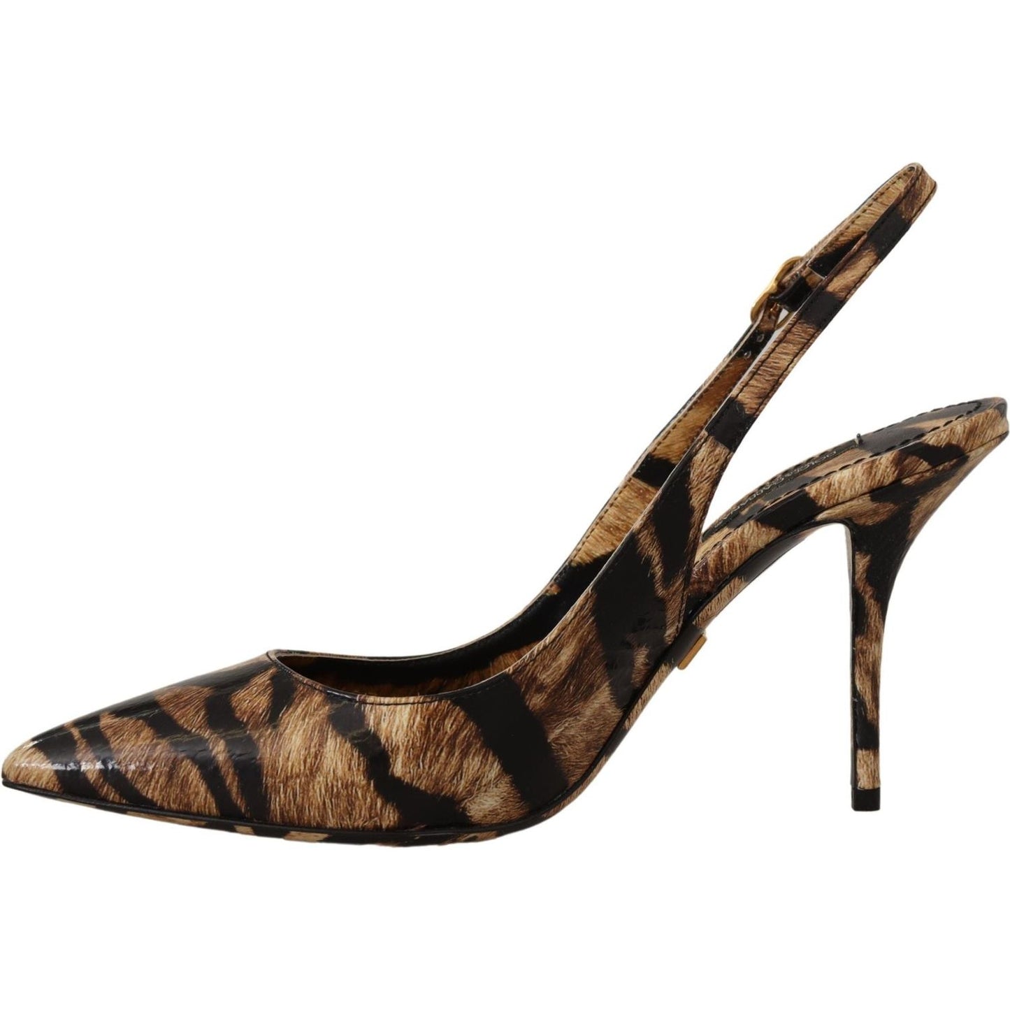 Dolce & Gabbana Tiger Pattern Slingback Heels Pumps Dolce & Gabbana Dark Slate Gray