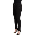 Dolce & Gabbana Black Cotton Mid Waist Denim Slim Fit Jeans PAn73036 - 42