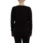 Dolce & Gabbana Black Wool V-neck Long Sleeves Pullover Top TSH7615 - 42