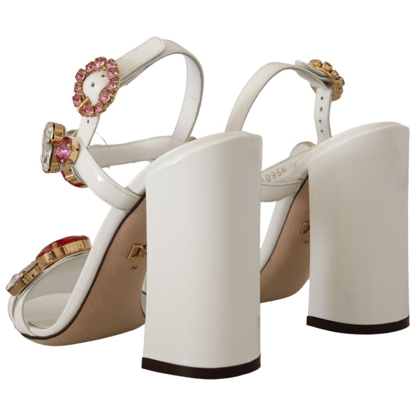 Dolce & Gabbana Keira Crystal-Embellished Ankle Strap Heels Dolce & Gabbana Gray