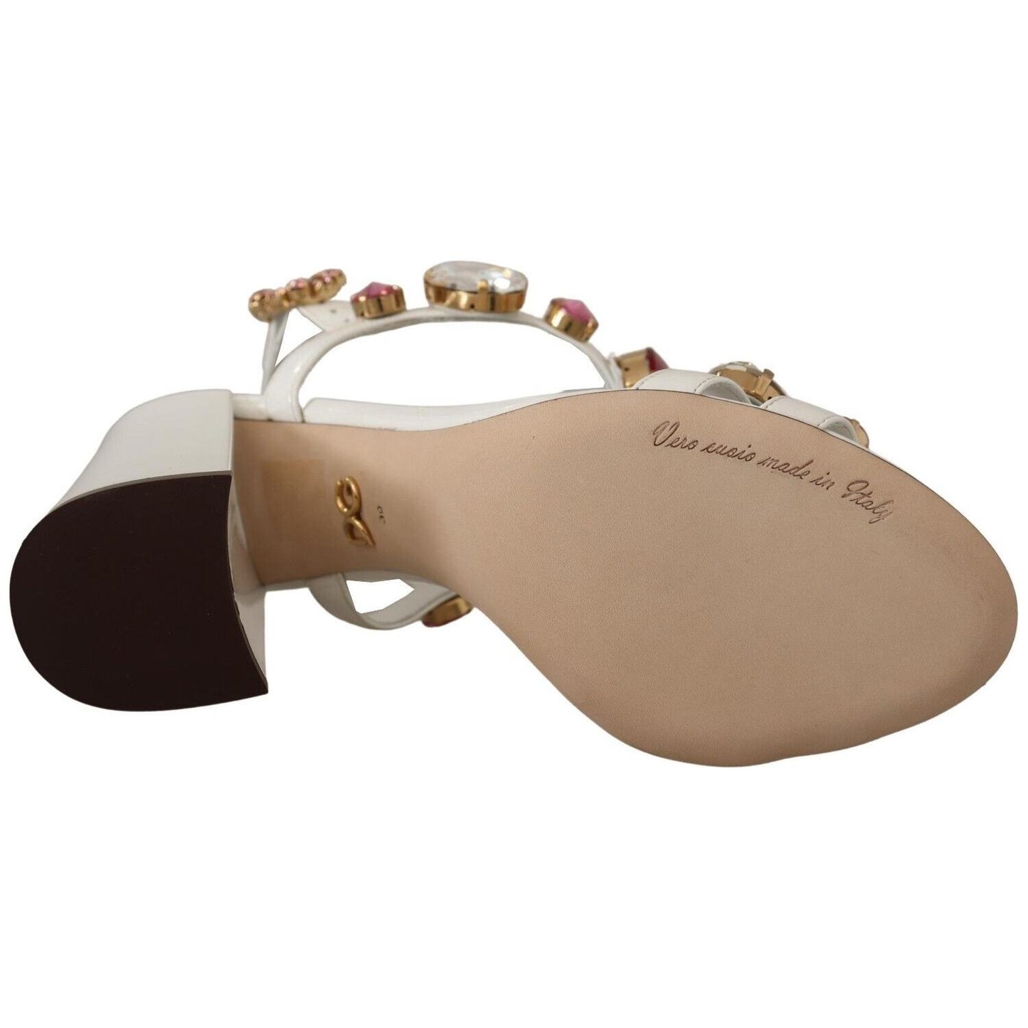 Dolce & Gabbana Keira Crystal-Embellished Ankle Strap Heels Dolce & Gabbana Rosy Brown