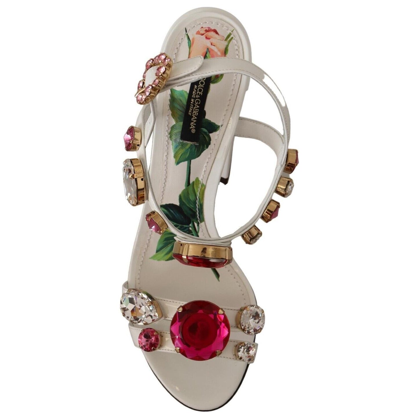 Dolce & Gabbana Keira Crystal-Embellished Ankle Strap Heels Dolce & Gabbana Rosy Brown