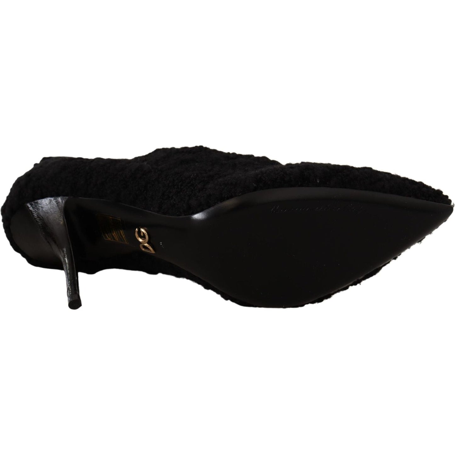 Dolce & Gabbana Elegant Black Mid-Calf Viscose Boots Dolce & Gabbana Black