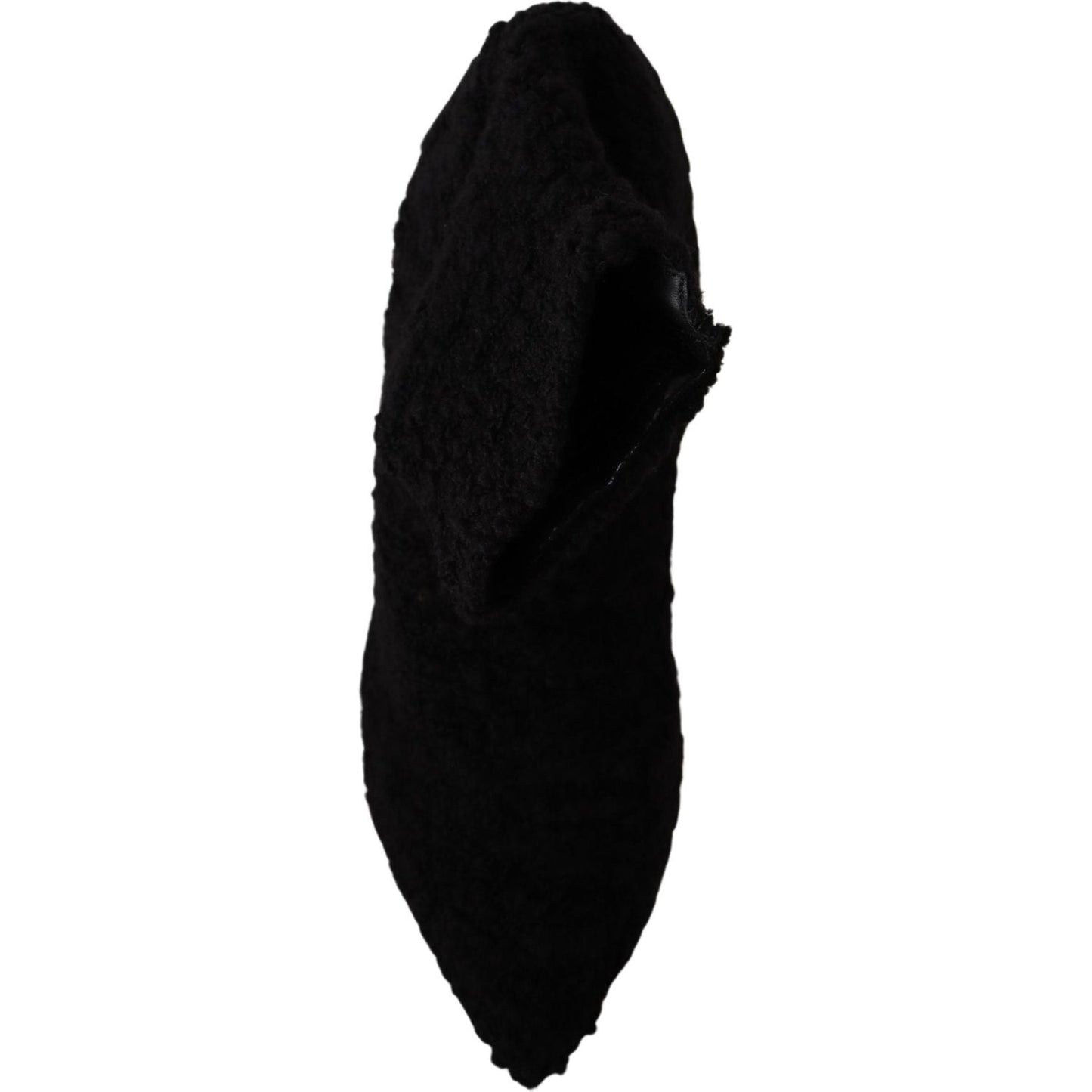 Dolce & Gabbana Elegant Black Mid-Calf Viscose Boots Dolce & Gabbana Black
