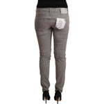 Acht Light Gray Washed Cotton Slim Fit Denim Jeans PAN71186 - 31