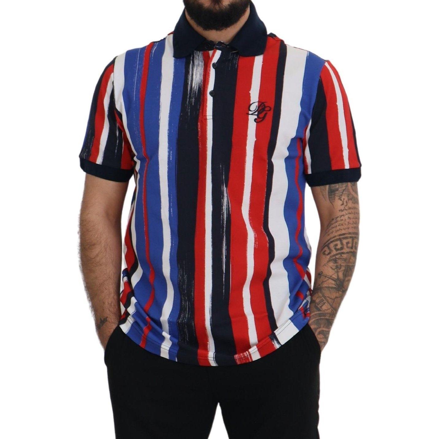Dolce & Gabbana Multicolor Cotton Polo Top T-shirt TSH8094- 44