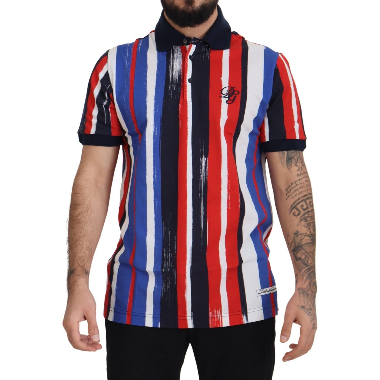 Dolce & Gabbana Multicolor Cotton Polo Top T-shirt TSH8094- 44