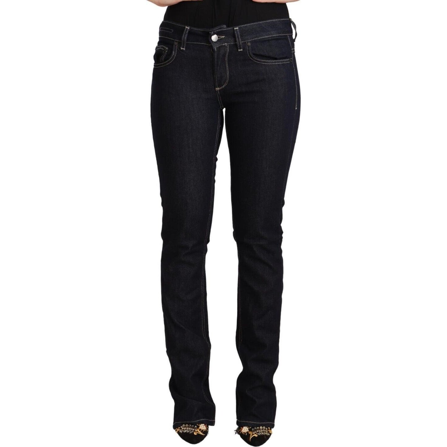 GF Ferre Black Cotton Stretch Low Waist Skinny Denim Jeans PAN72186# - 26