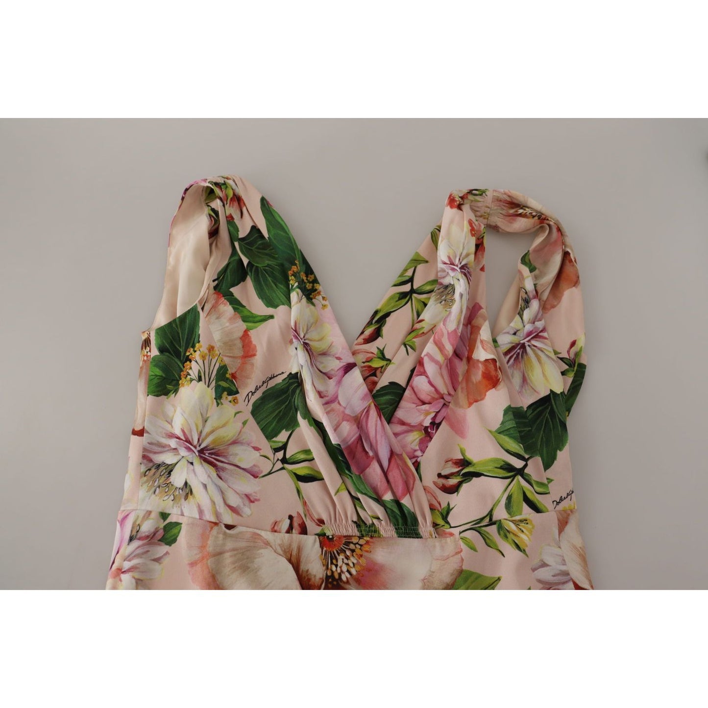 Dolce & Gabbana Elegant Floral Silk Wrap Dress Dolce & Gabbana Rosy Brown