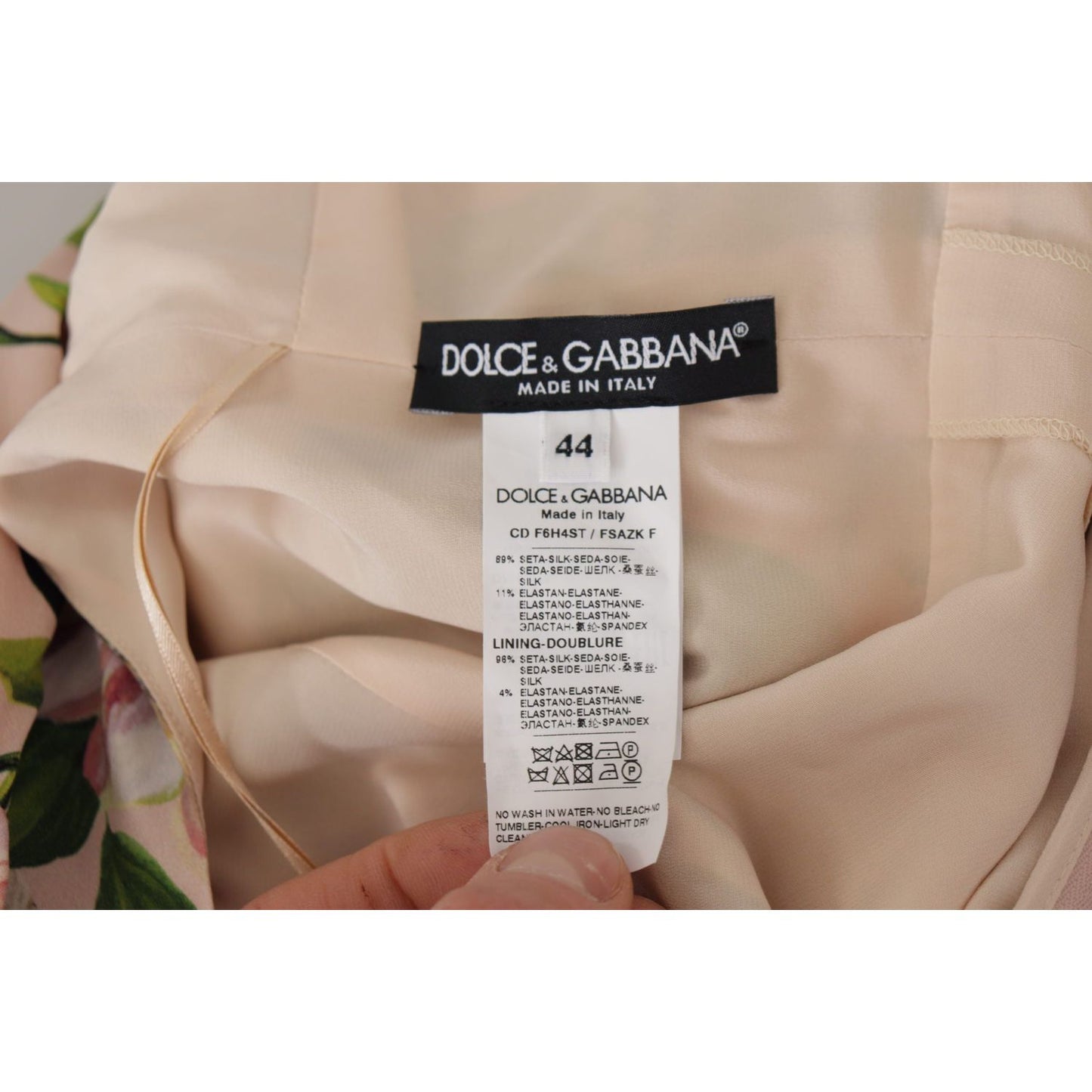 Dolce & Gabbana Elegant Floral Silk Wrap Dress Dolce & Gabbana Rosy Brown