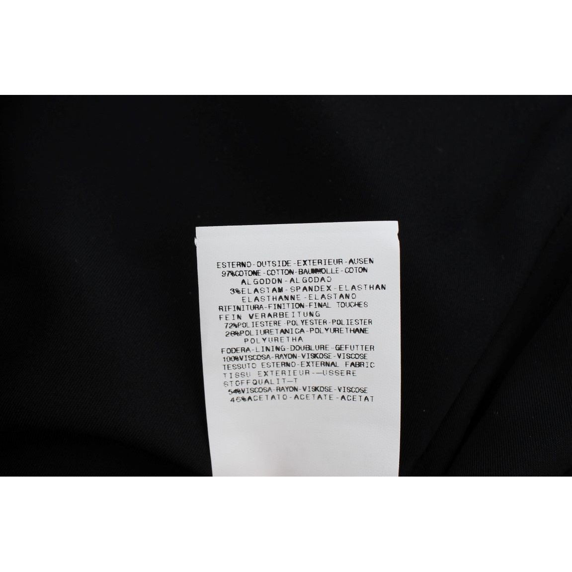 Exte Chic Black and Blue Cotton Blend Skirt Exte Light Gray