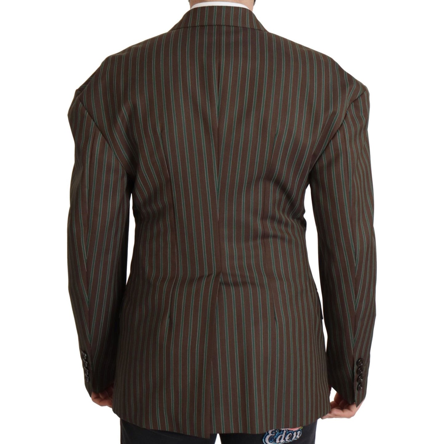 Dolce & Gabbana Multicolor Stripes Double Breasted Blazer JKT3382- 50
