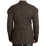 Dolce & Gabbana Multicolor Stripes Double Breasted Blazer JKT3382- 50